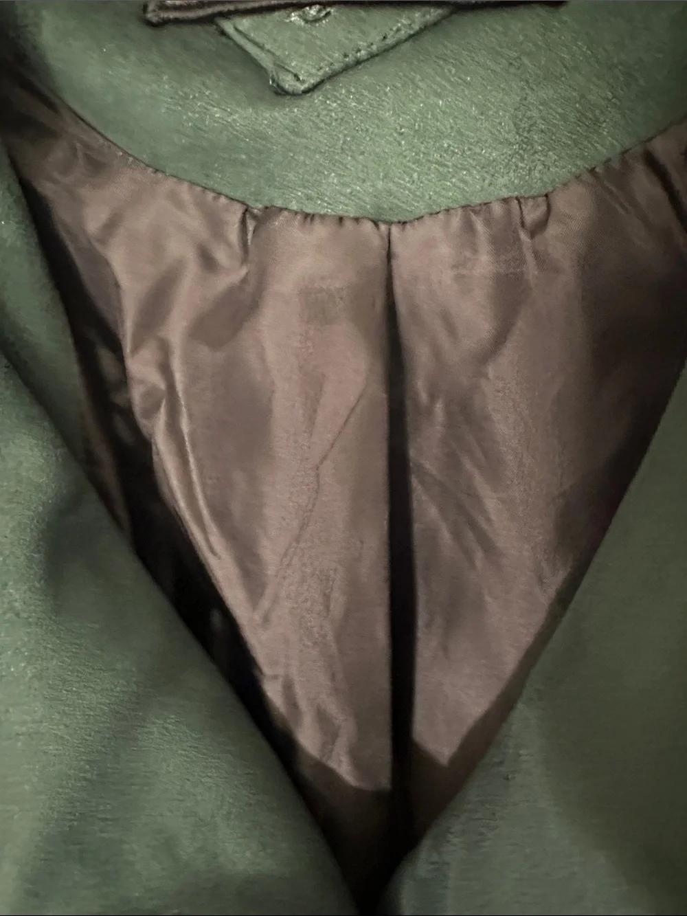 Forest Green Faux Suede Moto Jacket - Picture 4 of 13